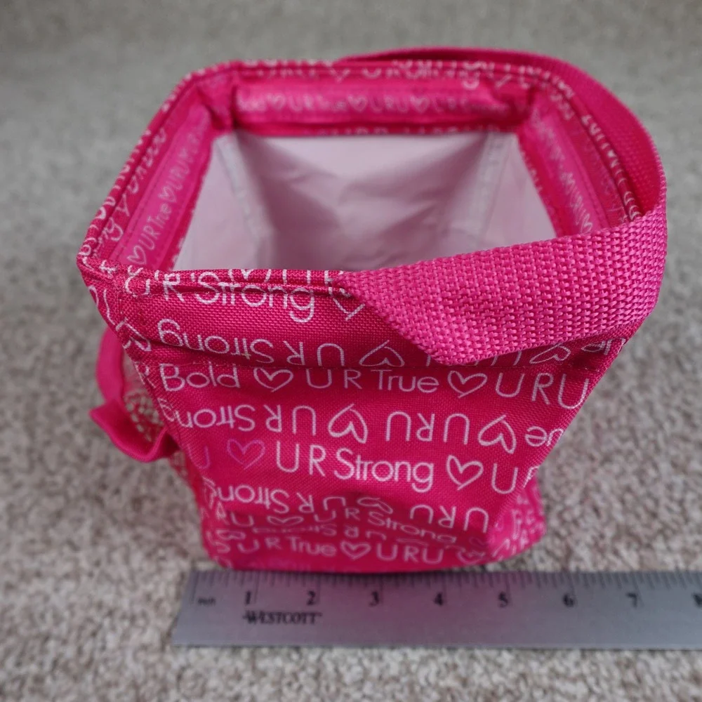 Thirty-One Littles Carry All Caddy U R U Pink Inspirational Mini Storage Tote